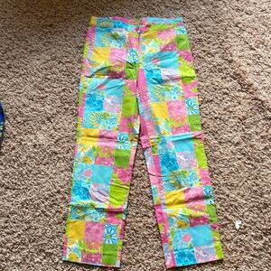 Lilly Pulitzer, cropped, floral print pants, size 0